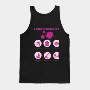 I Survived Covid 19 , Servive Design Tank Top